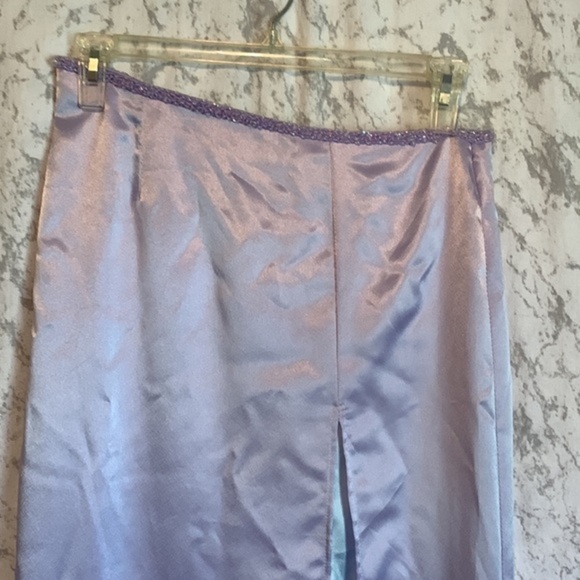 Panoply 2 Piece Maxi Gown 1 Shoulder Crop Top and Maxi Skirt Lavender Size 8 - Picture 11 of 15